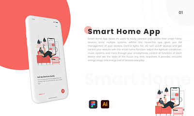 Smart Home Mobile App Design mobile app screen