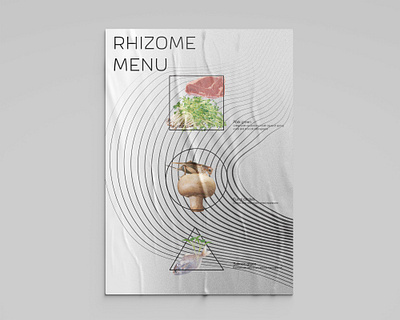 Future menu in Rhizome apocalypse design food future future food future prospects menu menu design poster