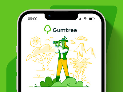 Gumtree SA - App Illustrations branding character characters design geometric graphic design icon illustration line spot illustration vector