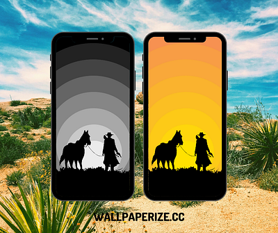 Western wallpapers for mobile background design flat illustration minimal mobile wallpaper wallpaper design wallpapers web