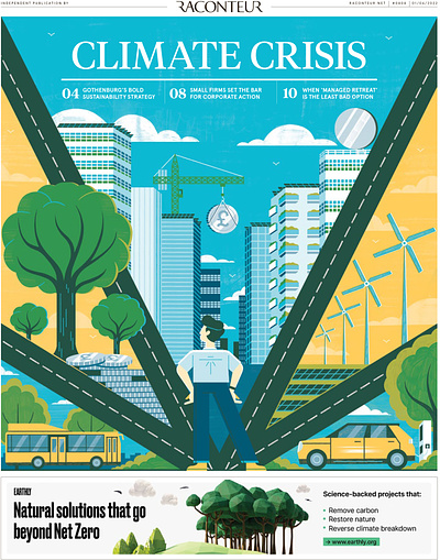 Raconteur - Climate Crisis colour design editorial illustration environmental illustration print