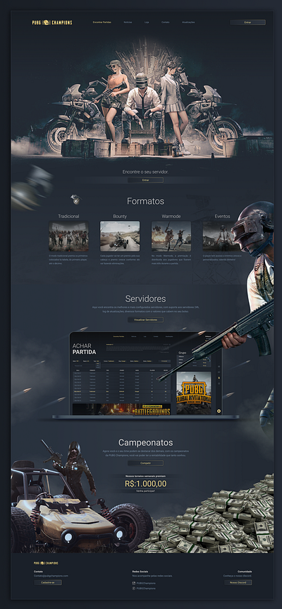 PUBG Project application design desktop games interface one page product design pubg search ui ui design user experience user interface ux ux ui