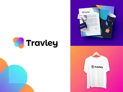 Travley Logo Branding - Travel Agency Logo Design air logo booking app brand identity branding design holiday logo logo and branding logo design modern logo monogram logo plane transportation travel travel agency travel logo traveling trip trip agency vacations