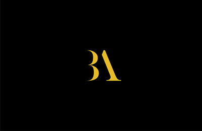 B A monogram logo branding golden logo letters logo monogram