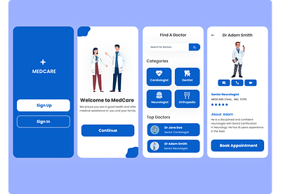 Medical App app design illustration typography ui ux