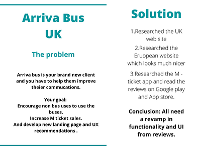 Arriva bus breif app design branding ux website design