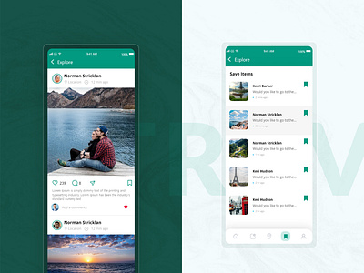 Social Network App for Tourists app design app ui design mobile app save items tour tourism travel travel app traveling trip ui