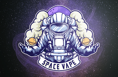 space vape brand branding design designs fire flame games logo skull vector