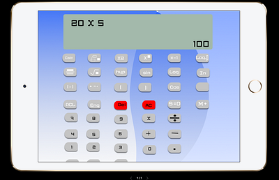 Realistic calculator app app design dailyui004 dailyuichallenge tablet app