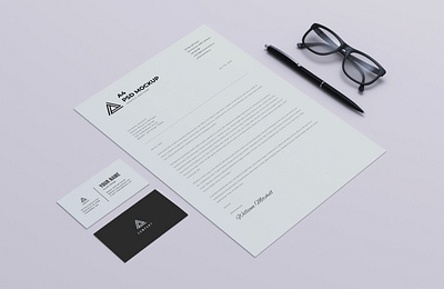 Free Letterhead and Business Card Mockup design freebie freebies mockup mockup design mockup psd mockup template psd