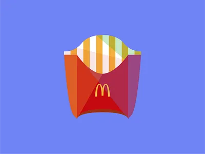 Fries 2d adobe illustrator design flat illustration minimal vector
