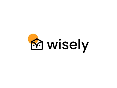 wisely bird brand home house logo owl real estate realtor wise