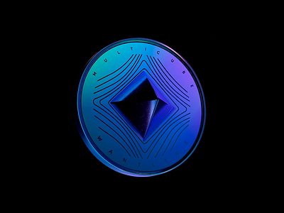 Crypto coin-6-1 3d animation blender blue btc card clean coin crypto eth genesis icon illustration nft pass wantline