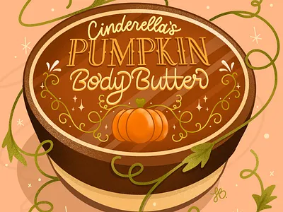 Cinderella Pumpkin Butter autumn beauty product branding design illustration princess product product design self care