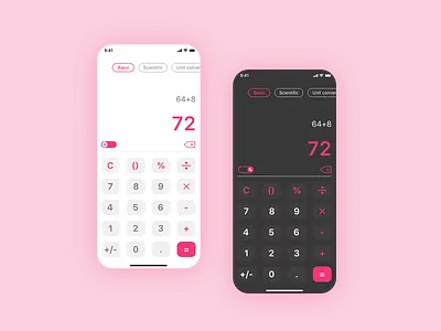 DailyUI✨004 ✨ app calculator calculator ui daily ui dailyui dailyui 004 dark mode design ios ios app ios app design light mode mobile design product design ui