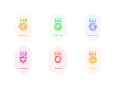 Rank badge app design icon ui
