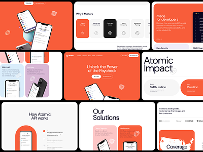 Atomic Rebranding corporate site cuberto design concept graphics icons illustration landing page payroll product rebranding ui ux web