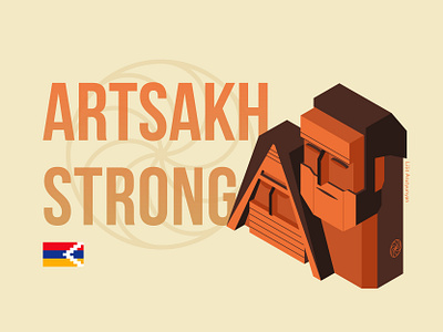 Tatik-Papik monument in Artsakh armenia armenian armenianart artsakh hayastan illustration isometric monument nagorno karabakh papik shushi stepanakert tatik tatik papik yerevan