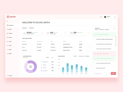 Gflow Dashboard - Web App dashboard design design ui ux vector web