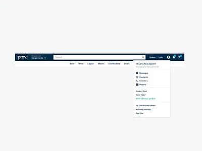 Navigation alcohol design ecommerce menu nav navigation navigation menu product design saas saas app saas design softare ui ux