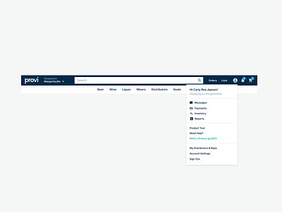 Navigation alcohol design ecommerce menu nav navigation navigation menu product design saas saas app saas design softare ui ux