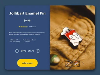 Daily UI 012 E-Commerce Shop (Single Item) 012 bart simpson chickenjoy daily dailyui design e commerce jollibee philippines single item the simpsons ui ux