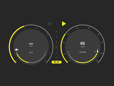 Daily UI 034 -Car Interface car interface daily 100 challenge daily ui dailyui dark dark mode dark theme design designui ui