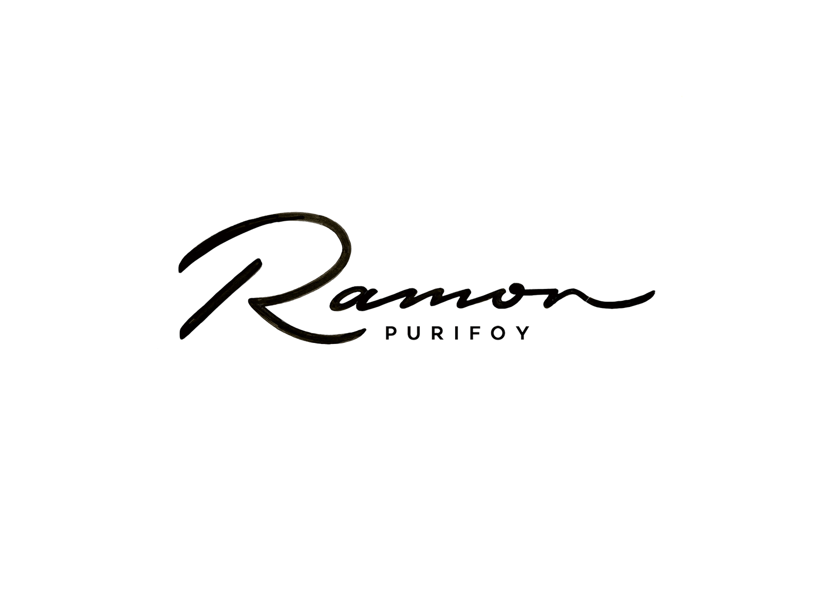 Ramon Purifoy branding calligraphy custom design elegant flow handwritten identity lettering logo personal realestate retro script signature sophisticated type unique