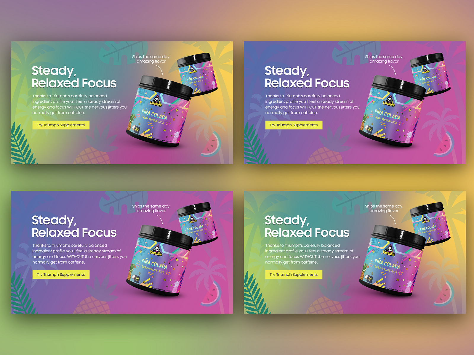 Gym Supplements Banner Design By Rebrandoo On Dribbble