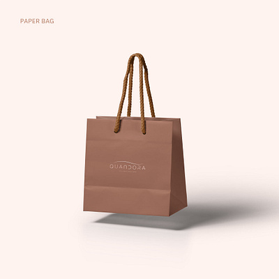 Quandora Wellness Solutions aesthetic art direction beauty brand brand design brand identity branding design graphic design identity design logo logodesign paper bag visual identity wellness