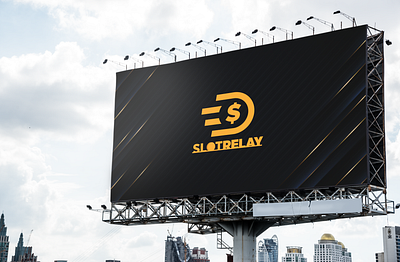 SlotRelay Concept #3 branding coin design flat geometric icon lettering minimal modern typography vibrant visual identity