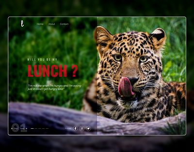 Will you be my LUNCH? art banner design design design art design showcase for fun only just for fun just for joke minimal mockup design ui ux web website