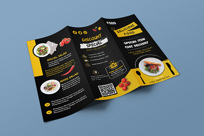 Restaurant Trifold Brochure ads animation bifold brochure branding brochure brochure design brochure layout brochure mockup brochure template design flyer illustration logo logodesign magazine trifold brochure typography ux vector website