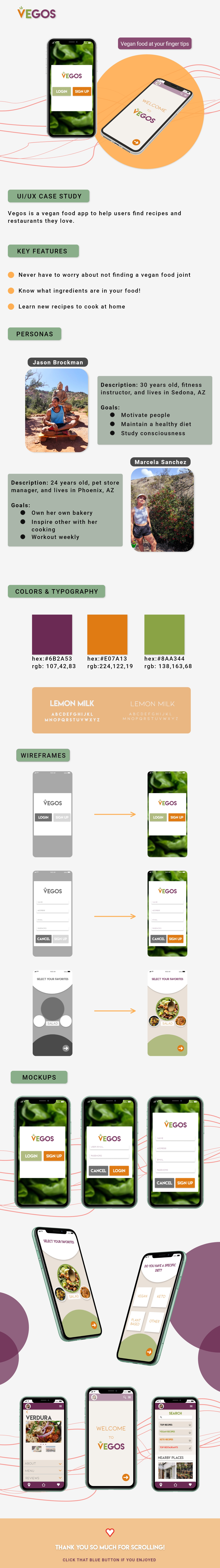 Example of Vegos - Plant Based App