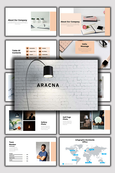 aracna - creative business powerpoint template advertisement advertisement design businessplan corporate corporate design ecommerce ecommerce design enterpreneur enterprise graphicdesign infographics infographics design mockup multipurpose powerpoint powerpoint design powerpoint presentation powerpoint template presentation