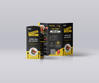 Restaurant Trifold Brochure animation brand design brand identity branding branding design brochure brochure design brochure layout brochure mockup brochure template design food brochure illustration logo logodesign restaurant brochure typography ux vector website