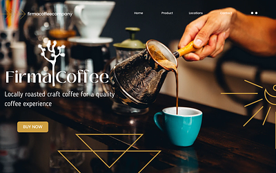Coffee Shop Landing Page branding design graphic design ui