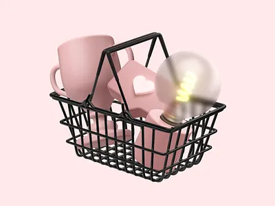 3D Icons Pack / Cart 3d 3d render blender blender3d c4d cart cinema4d cup icon icon design icon set icons lamp render shopping cart