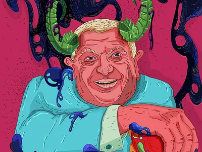 My love Sechin archenemy art artday artist devil dragon draw drawing illustraion illustrator mineral oil oil paint petrol satanic ui vector wicked one