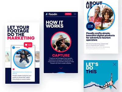 Floodin: Visual Identity and Website Design ui