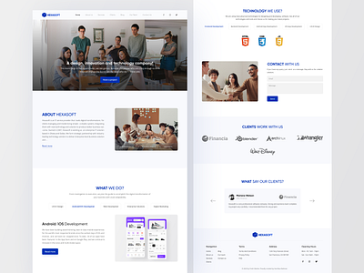 Software Company - Hexasoft app development company best dribbble shot corporate office software company ui ux web design web design agency web design and development web development website design