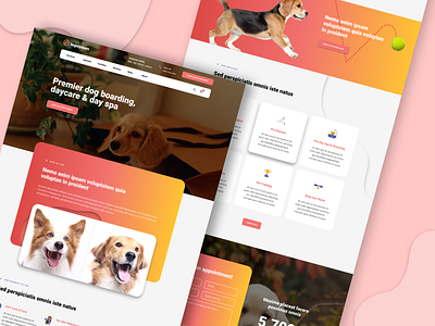 Petz Website adopt animal lover animals care cat design dog illustration landing page love pet pet care service support ui ux web design website website concept