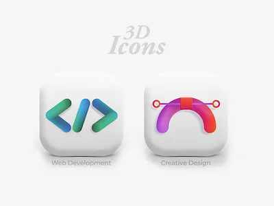3D icons 3d art 3d icons app big sur creative design graphic designer inspiration ios ios app macos ui web web development