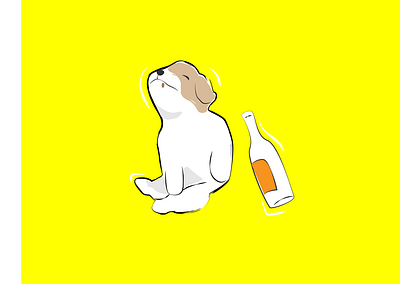 Fridays be like! adobe illustrator design dog doggo doggy furbaby hangover high illustration illustration art illustrations illustrator minimal sleepyhead