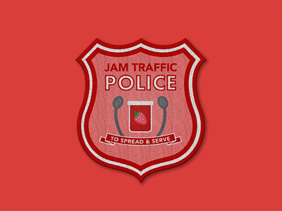 Jam Traffic Police 🍓🚦🚓 (1/6) badge badge design branding controid controid design illustration jam logo patch patch design police strawberry traffic