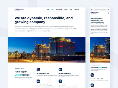 OIL & Gas Company - About Beerensgas about beerensgas clean company landing page company website design energy exploration gas illustration landing page oil onboarding trading ui ux web