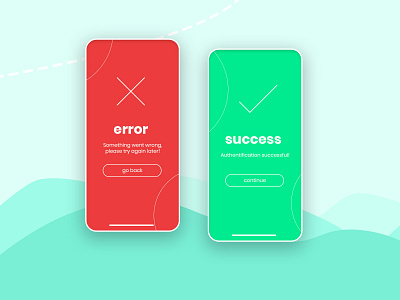 Daily UI 011 - Flash Message Design adobe photoshop daily ui dailyui dailyuichallenge design error illustration minimalistic mobile modern success typography ui