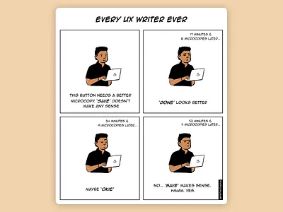 Life of a UX Writer comic figma human illustration uxwriting vector