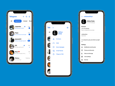 Telegram Redesign | Light Theme design redesign telegram ui