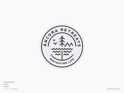Âncora Retreats // logofolio anchor anchor logo aveiro badge badge design badge logo badges elvas freelancer graphic designer mindful mindfulness mountain nature nature logo retiros retreat retreats yoga âncora